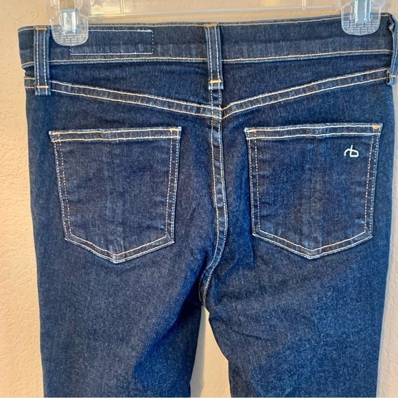 NEW Rag & Bone Jeans Sz 25 Harrow 10” Skinny 98% Cotton Dark Blue Denim - Picture 8 of 16